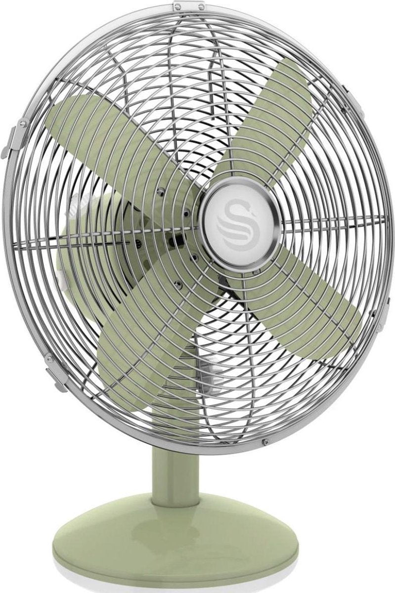 Swan - Retro 12 Inch Bureau Ventilator - Groen