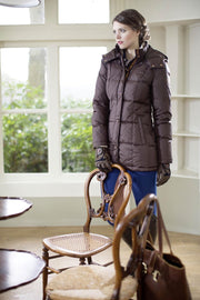 HKM Lange jas -Roma- dikke wattenvoering beige L