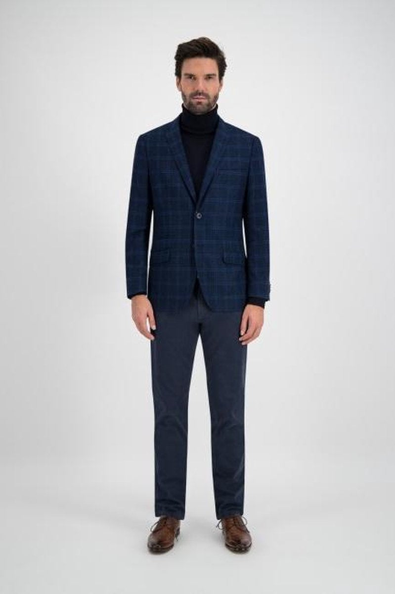 GENTS | Colbert Heren ruit blauw 0118 Maat 46