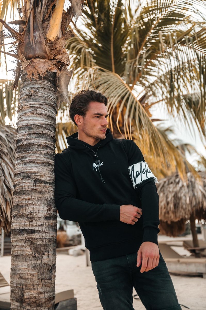 Malelions Captain Hoodie - Black/White - XXS
