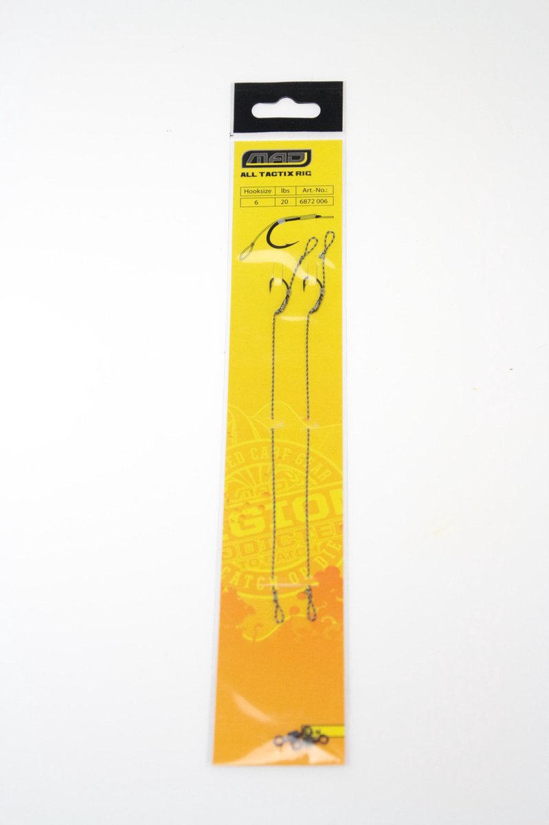 MAD all tactix rig | haak 4 - 20 lb | 2 st | karperonderlijn