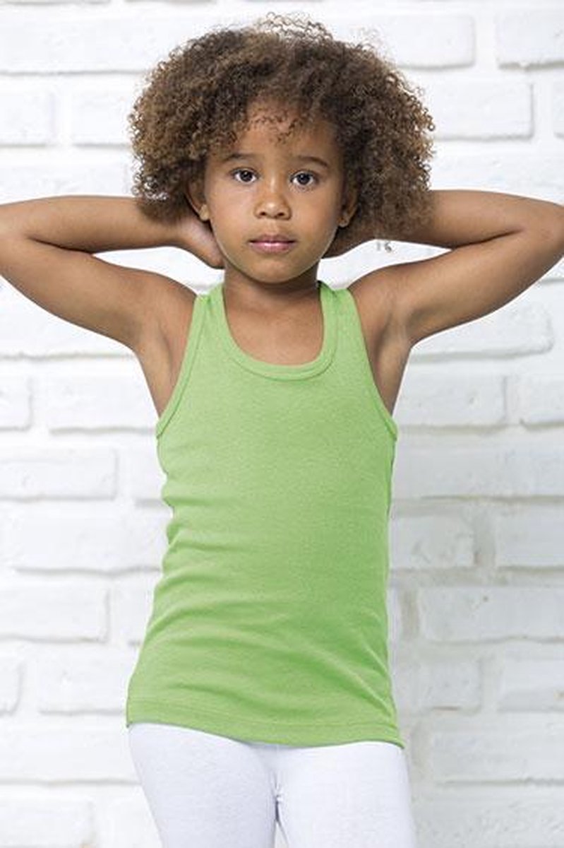 Jhk Meisjes tanktop 116 lime (2 stuks)