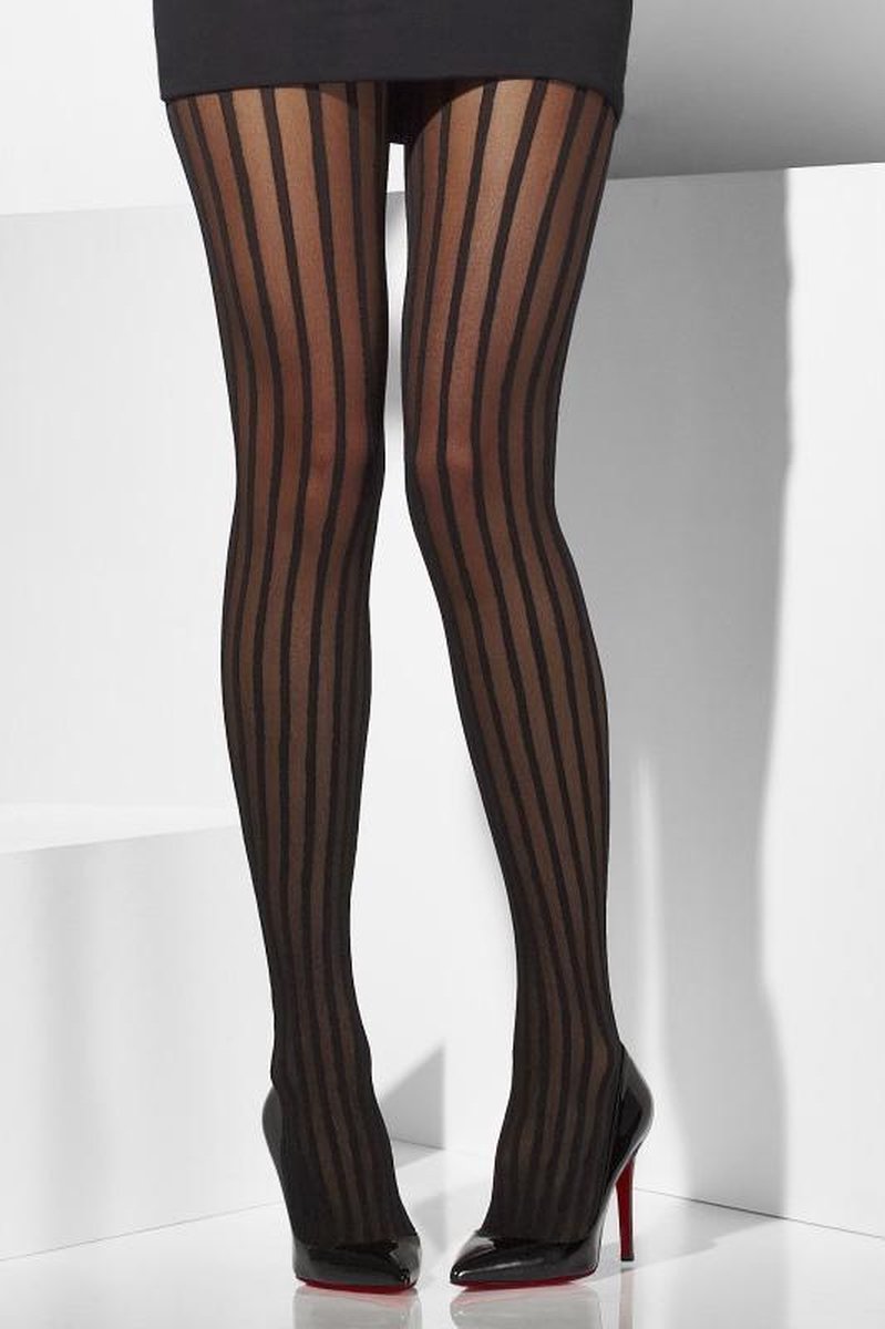 Zwarte Gestreepte Panty