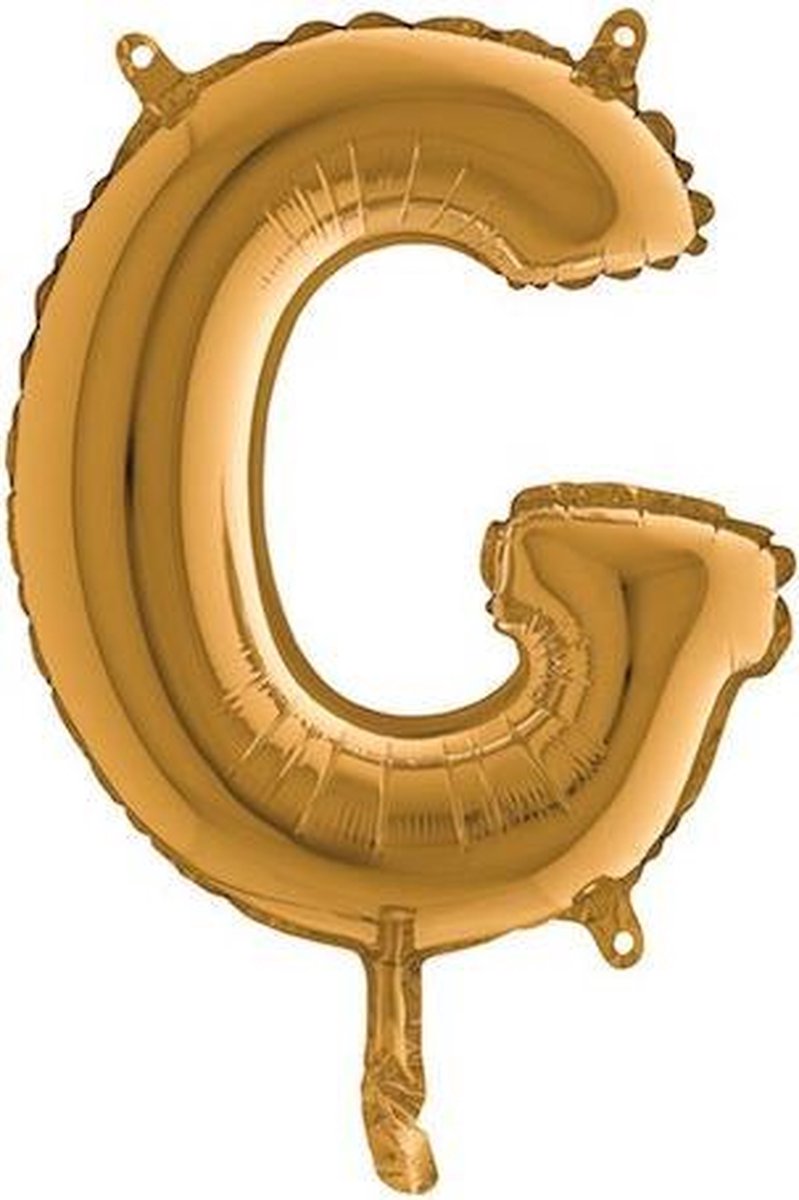 Grabo balloon - Folieballon - letter G - goud - 35cm