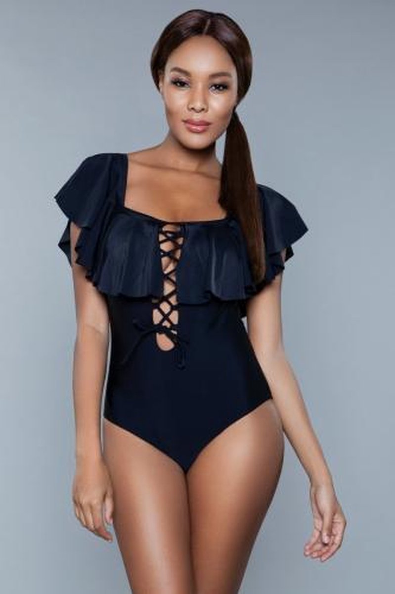 Maricela Badpak - Zwart - Xs - Zwart - Sexy Lingerie & Kleding - Lingerie Dames -  Dames Lingerie - Bikini's