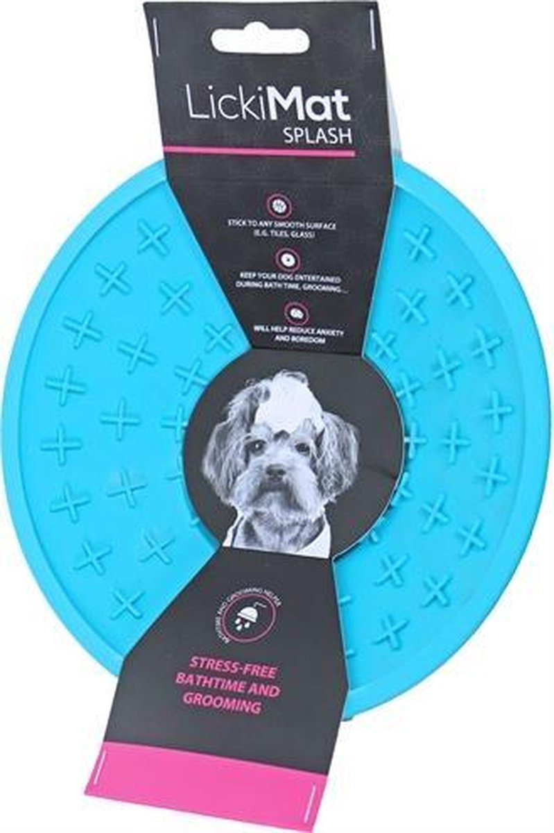 Lickimat splash turquoise - 19 cm - 1 stuks
