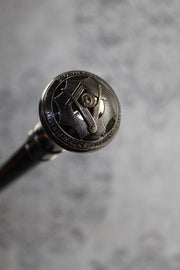 Aluminium Wandelstok Zilveren Knop