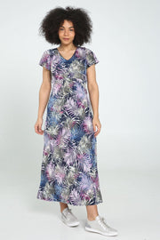 Cassis - Lange jurk met print - Violet