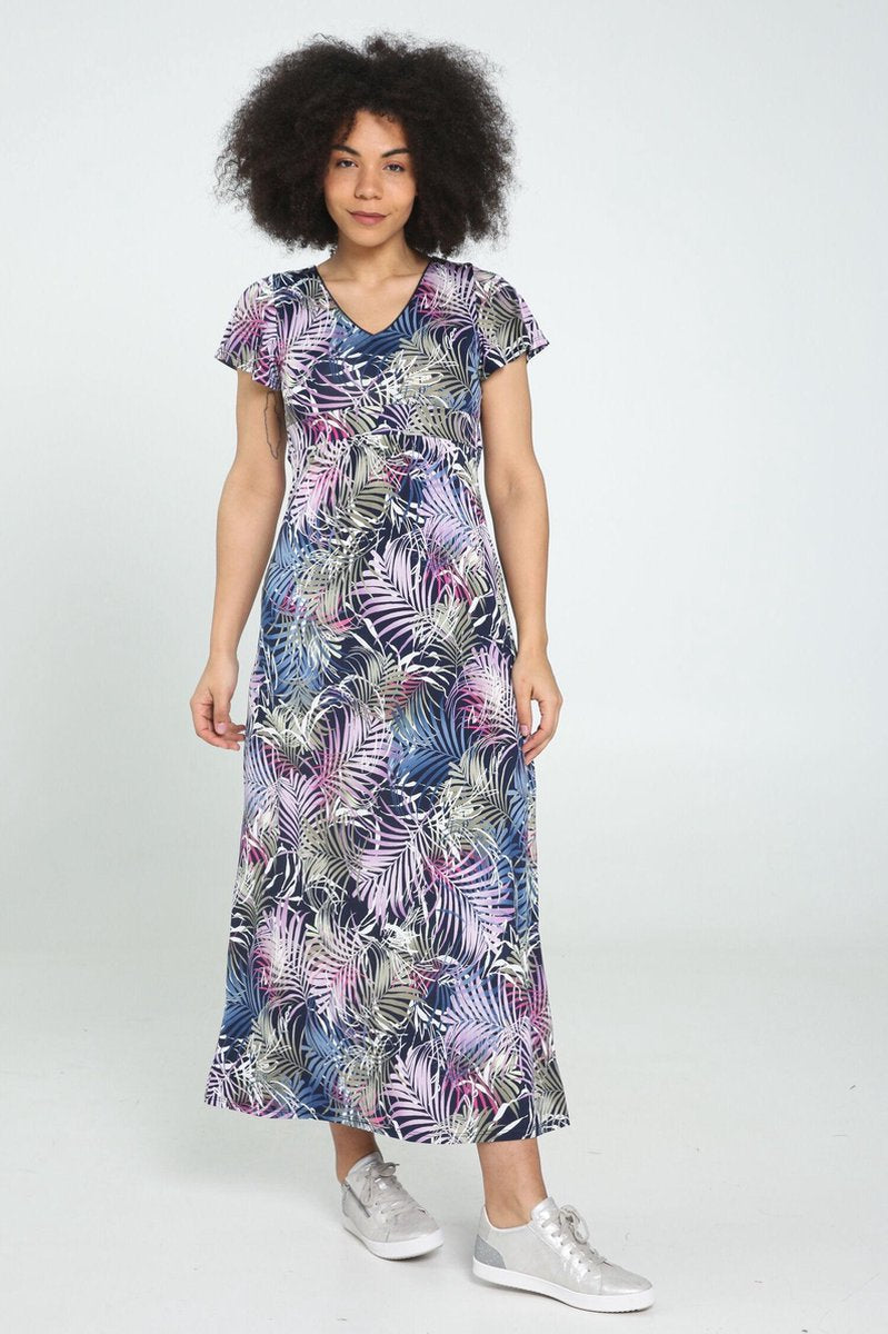 Cassis - Lange jurk met print - Violet