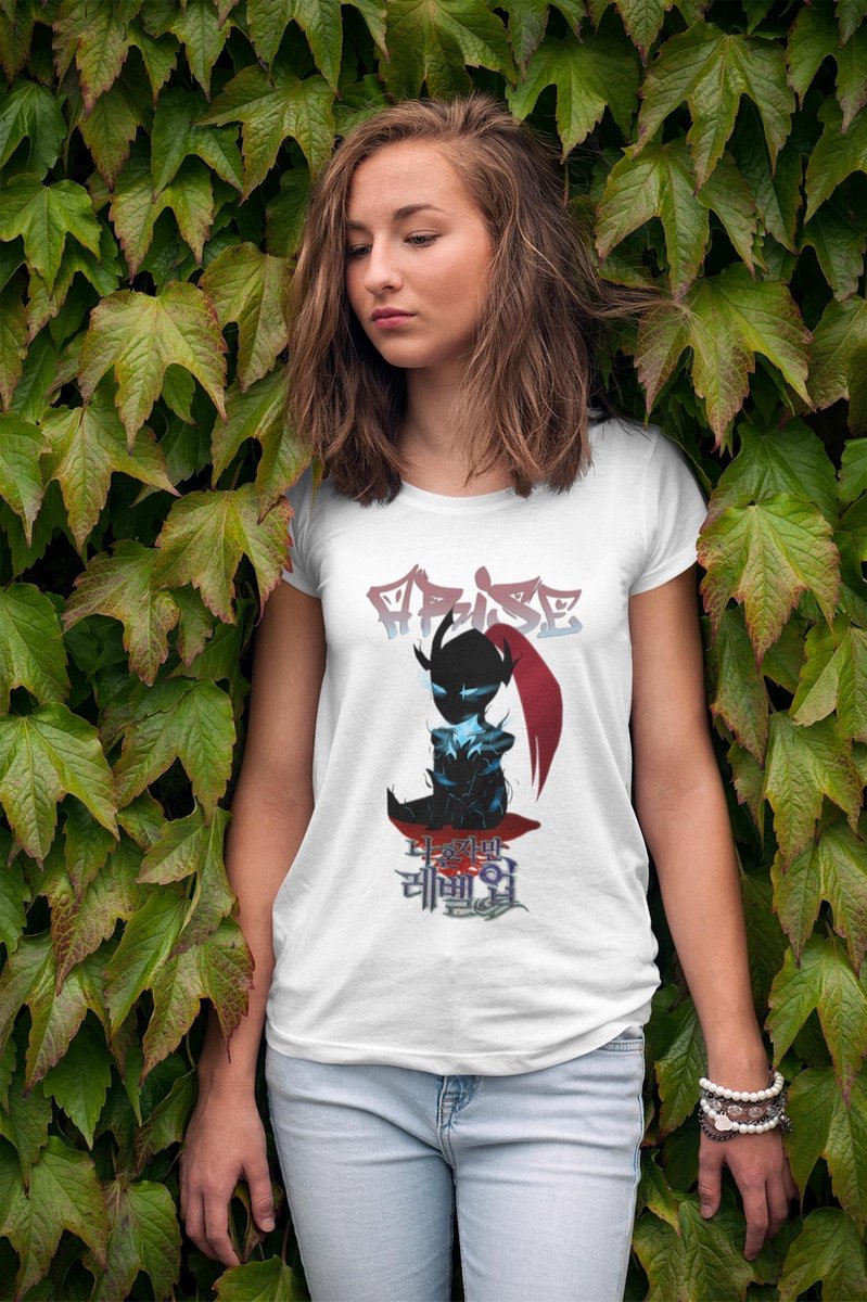 Solo Leveling | T-Shirt Maat M | Igris White Manga Anime Manhwa Isekai Merch Webtoon Korea Korean