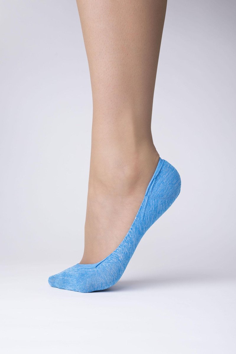 Set 6x Kousenvoetjes Licht Blauw 39-42 + Gratis Waszakje