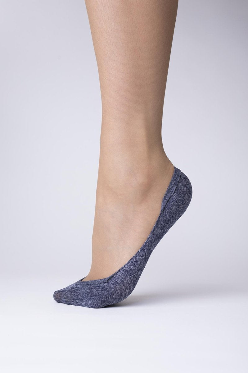 Set 6x Kousenvoetjes Donker Blauw 39-42 + Gratis Waszakje