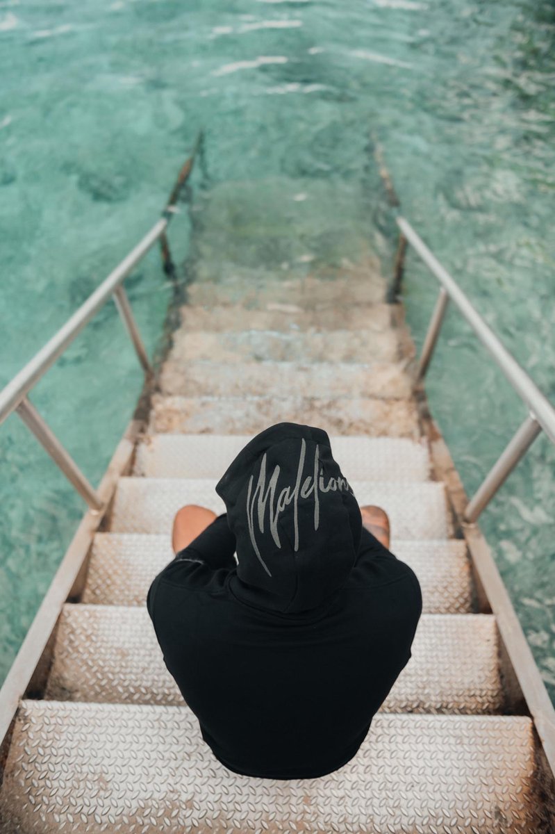 Malelions Captain Hoodie - Black/Antra - XXS