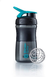 BlenderBottle SportMixer Tritan Grip - Eiwitshaker / Bidon - 590ml - Black/Teal