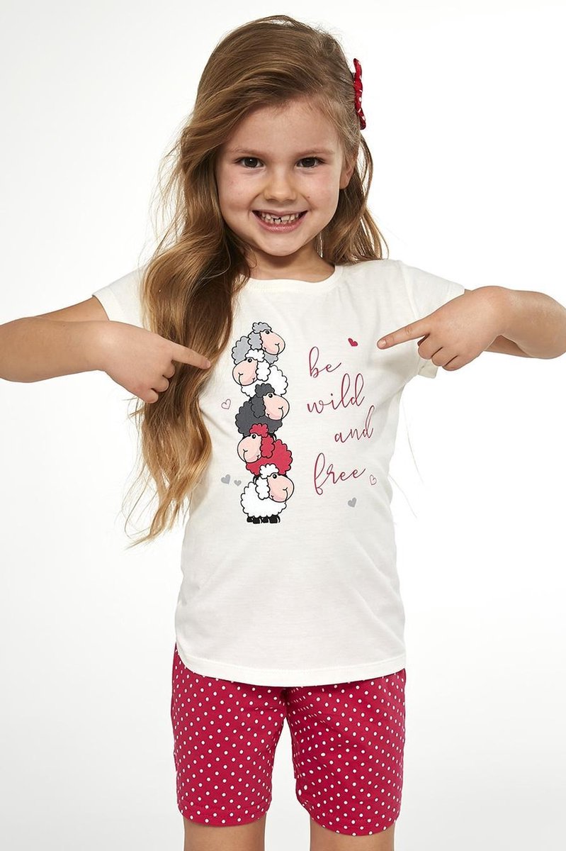 Cornette Katoenen Pyama Meisjes | Korte Mouw Korte Broek | Pyjama Meisjes | Shortama Meisjes | Be Wild 787/82 110/116