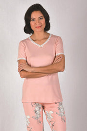Cybéle Pyjama Dames Volwassenen Viscose | Korte Mouw & Lange Broek | Pyama Dames Volwassenen | Roze 7-810528 42