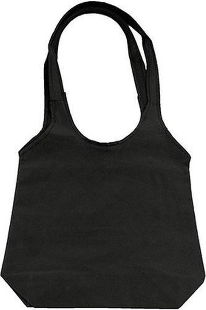 Zwarte opvouwbare tas met hengsels 35 x 37 cm - Shopper