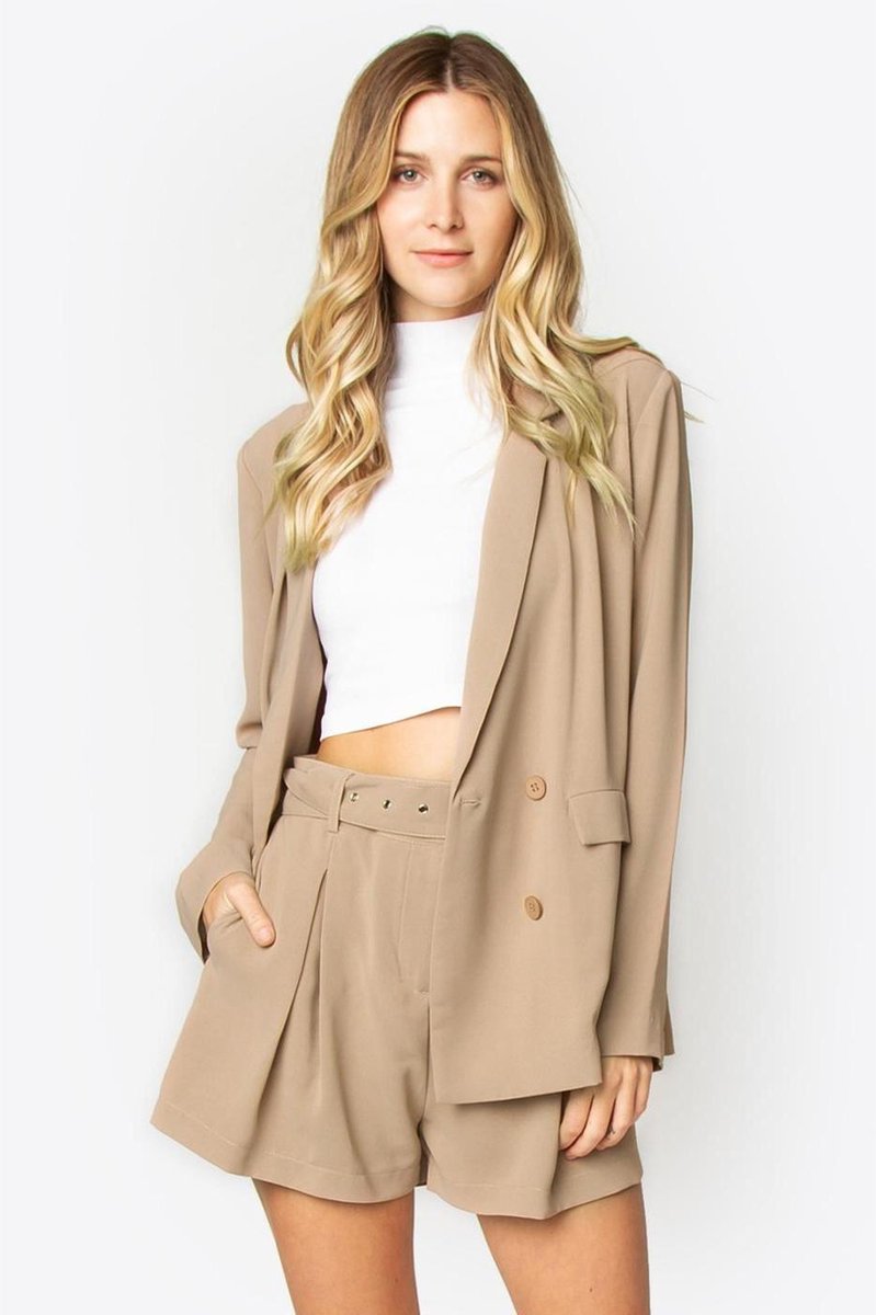 La Pèra Beige Blazer TAN Vrouwen Jasje Dames - Maat S
