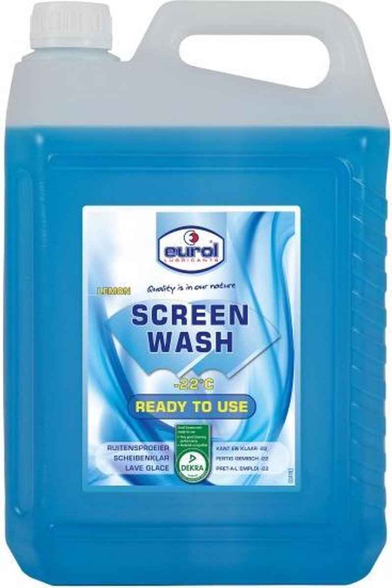 Eurol Screenwash Lemon Ready to Use (5L)Ruitensproeiervloeistof ( Voorkomt het bevriezen van het ruitensproeiersysteem )