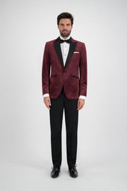 GENTS | Dinnerjacket velvet rood 0048 Maat 52