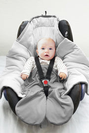 Wallaboo babydeken Moon - wikkeldeken en wrapper - 100% katoen - voor pasgeboren tot 9 maanden - 90 x 96 cm - zilver en grijs