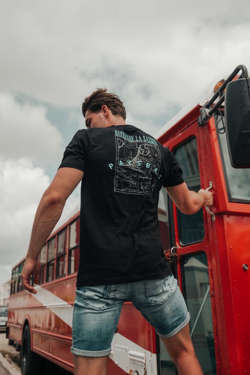 Malelions Pays Bas T-Shirt - Black/Turquoise - S