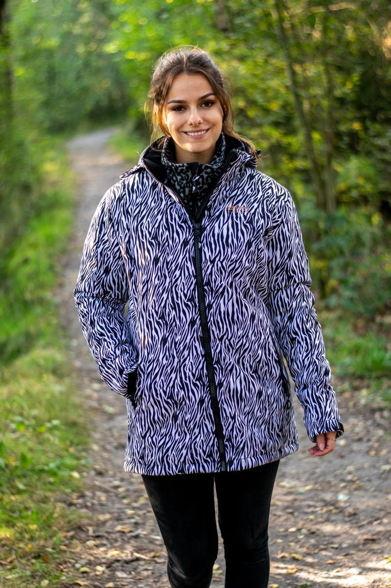 Nordberg softshell winterjas RUN zebraprint - maat S