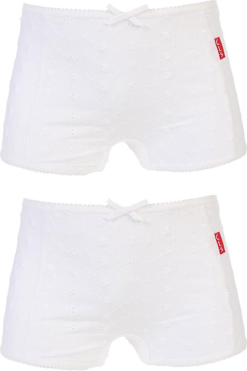 Claesen's Meisjes Boxer 2-PACK - Wit - Maat 152/158