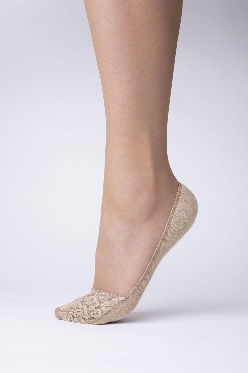 Set 6x Kousenvoetjes Beige 36-41/one-size + Gratis Waszakje