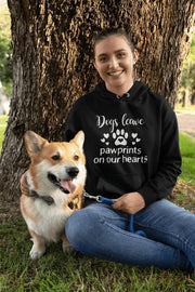 Dogs Leave Pawprints On Our Hearts Hoodie