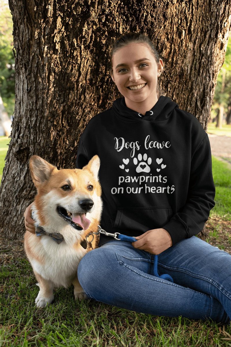 Dogs Leave Pawprints On Our Hearts Hoodie