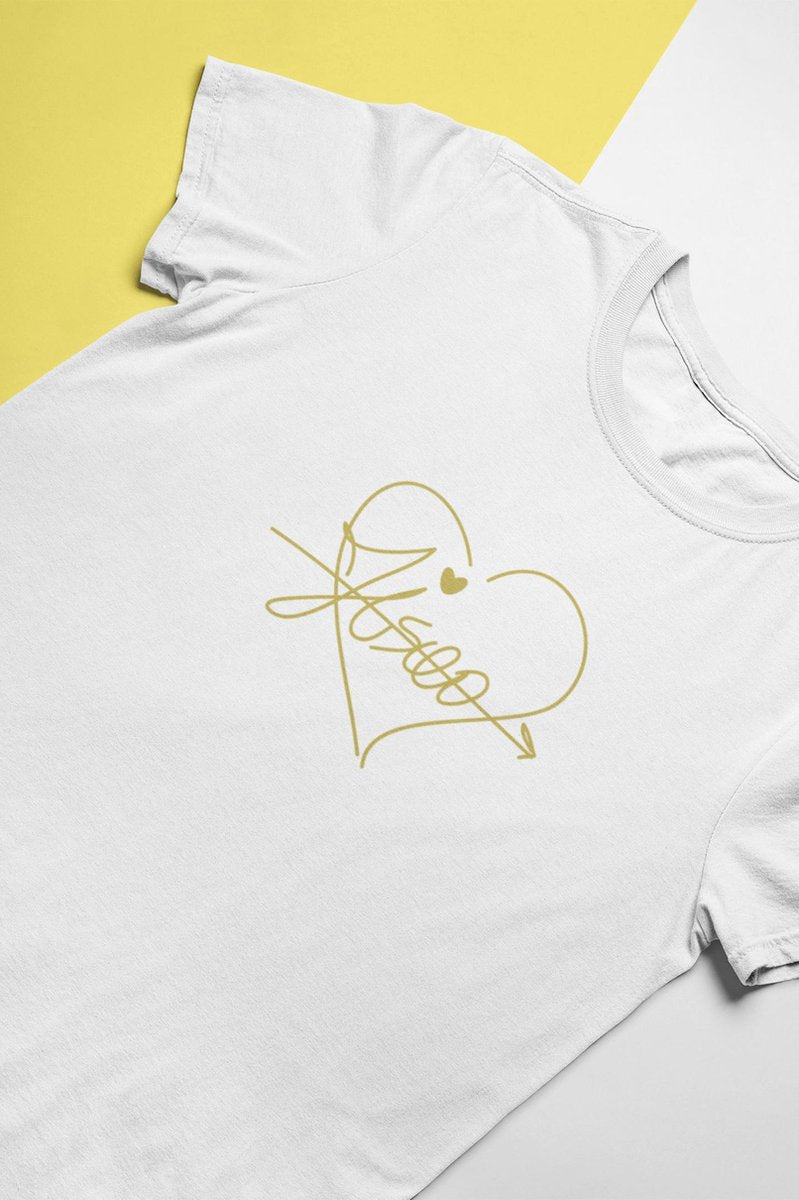 BlackPink Jisoo Signature T-Shirt | Fan Sign Love | In Your Area | Maat L Wit