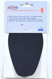 Pronty - 2 opstrijkbare souplesse suede look elleboogstukken zwart - pads voor elleboog opstrijkbaar en machinewasbaar
