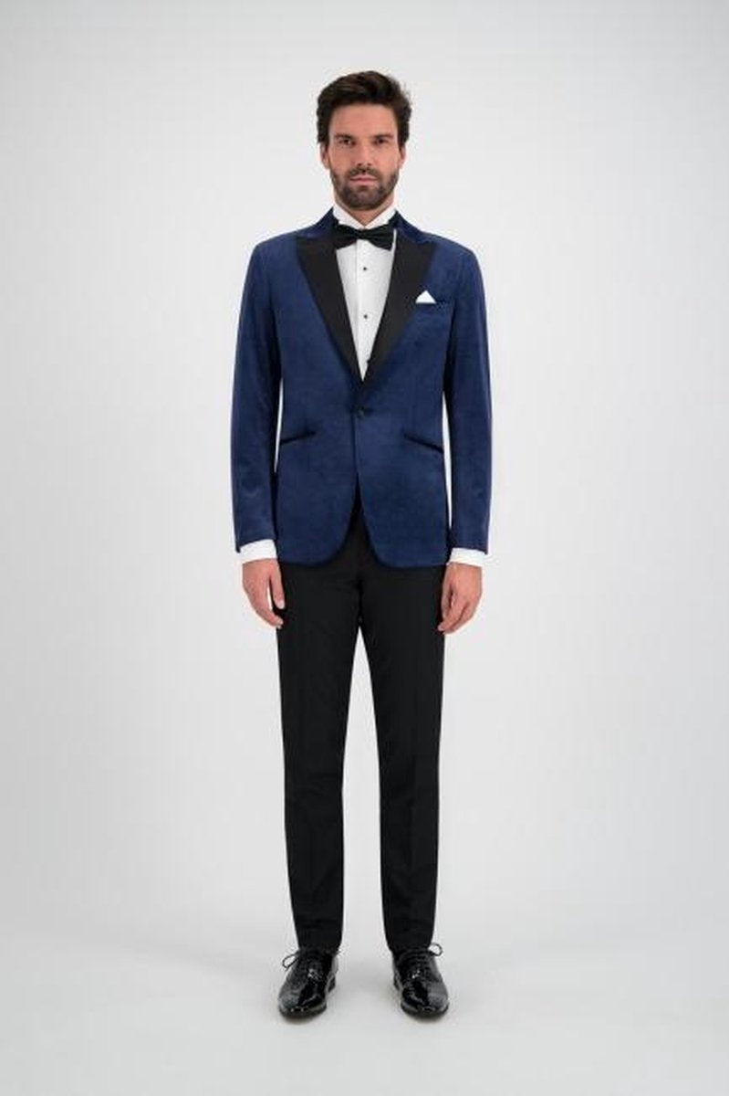 GENTS | Dinnerjacket velvet blauw 0047 Maat 52