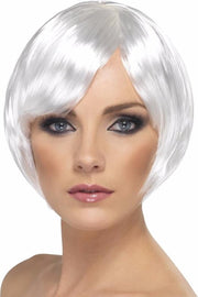Witte korte dames pruik