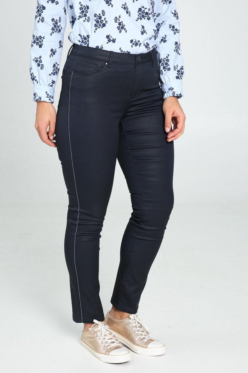 Cassis - Broek met strassteentjes - Marineblauw