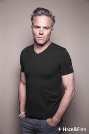 Haze&Finn T-shirt V Zwart (ME-0001)
