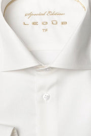 Ledeb Tailored Fit overhemd - beige - Strijkvrij - Boordmaat: 48