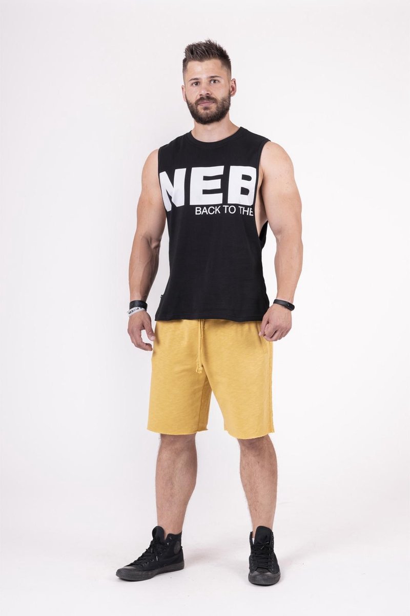 Bodybuilding Tanktop Heren Zwart - Nebbia 144