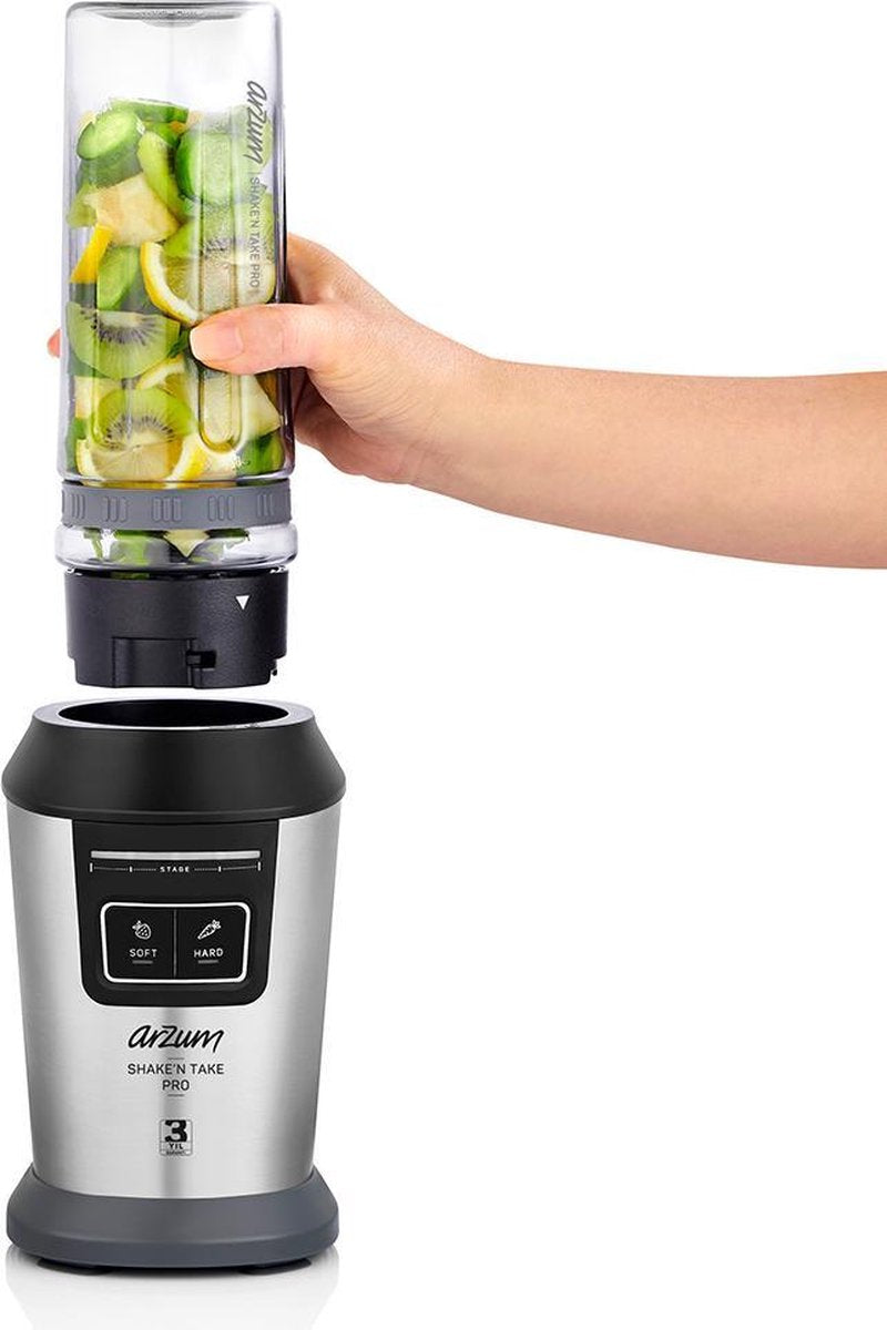 Arzum Shake'N Take PRO Personal Blender - AR1079 - 800W - Inox Smoothie Blender