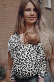 Rekbare baby draagdoek - Bam&Boe - Panter - Te gebruiken vanaf geboorte - Van super zacht Bamboe