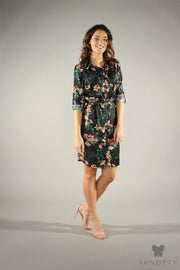 SRNDPTY Tuniek Macey Floral zwart S
