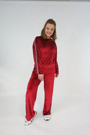 La Pèra Velours Vrijetijdspak/Huispak Sonesta Vrouwen Pak Velours rood Dames - Maat S