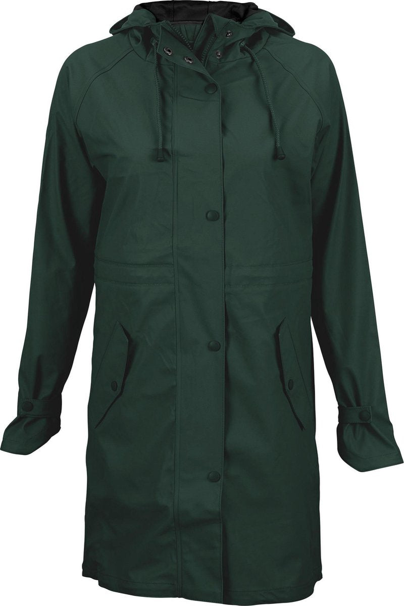 Ralka Regenjas Dames - Mizzle - Donkergroen/Zwart - 36