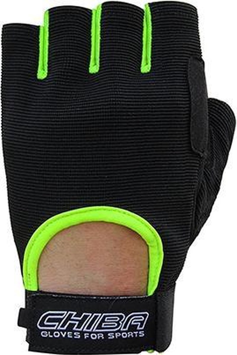 Chiba - 40517 Summertime Gloves (Black/Neon yellow) XS