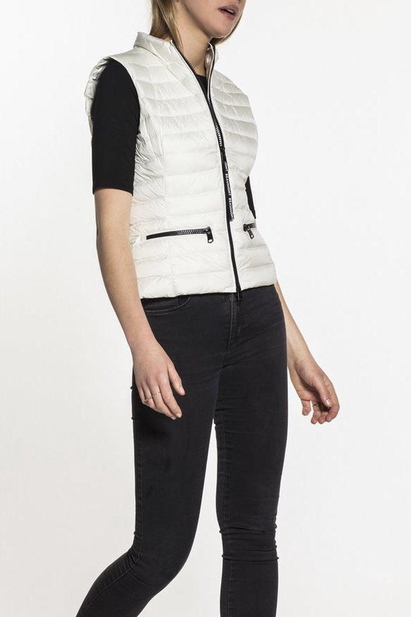 Beaumont Cropped Down Dames Bodywarmer Offwhite