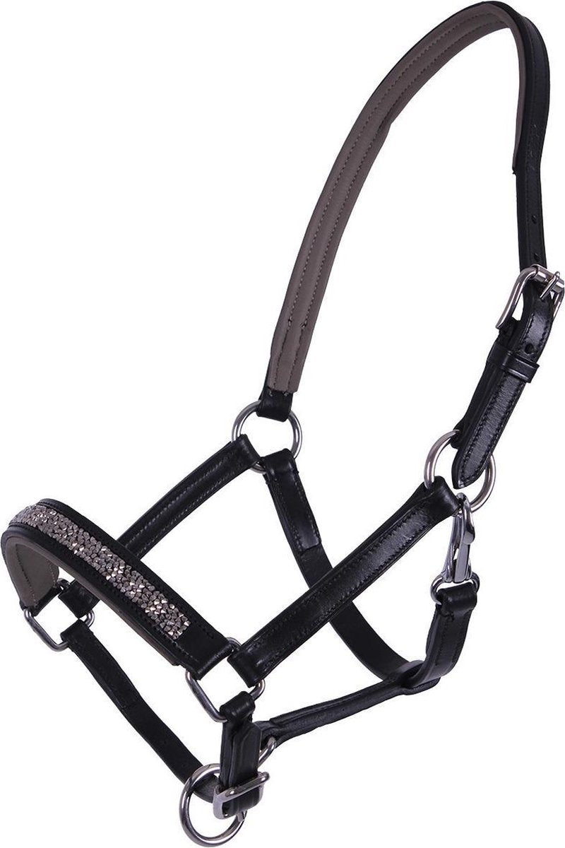 Qhp Veulenhalster  Lupine Leer - Black-grey - pony Veulen