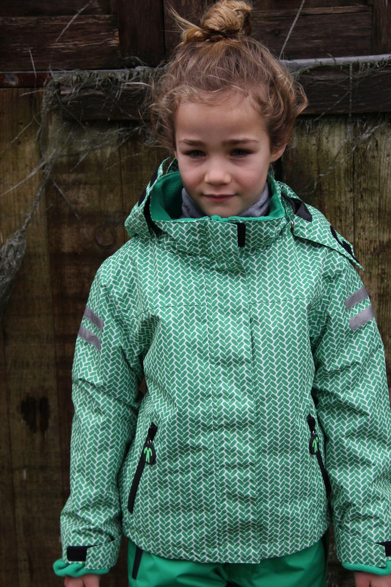 Ducksday - kerstpakket - skiset voor kinderen - vierseizoens jas en skibroek - Lex/groen - 92/98