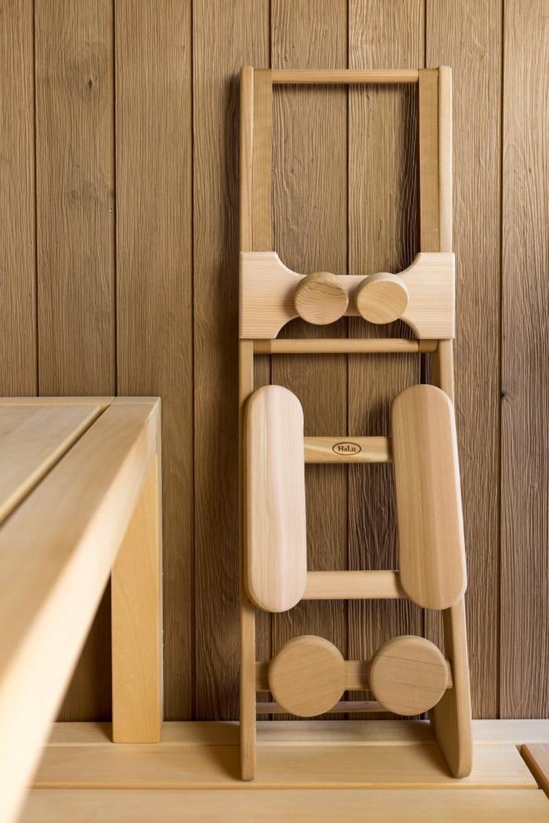 Ergonomische rugsteun (merk; Halu) met hoofdsteun (Red Cedar)