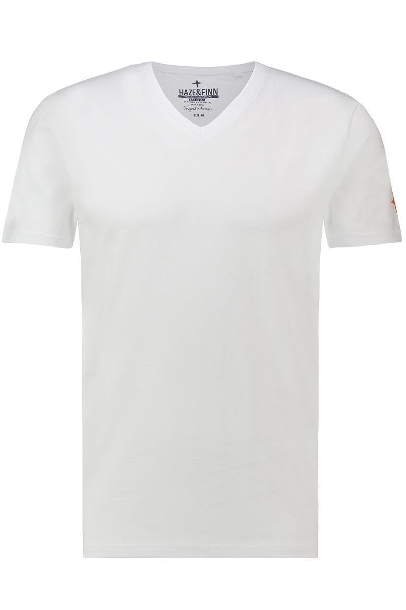 Haze&Finn T-shirt V-Hals Wit (ME-0001)